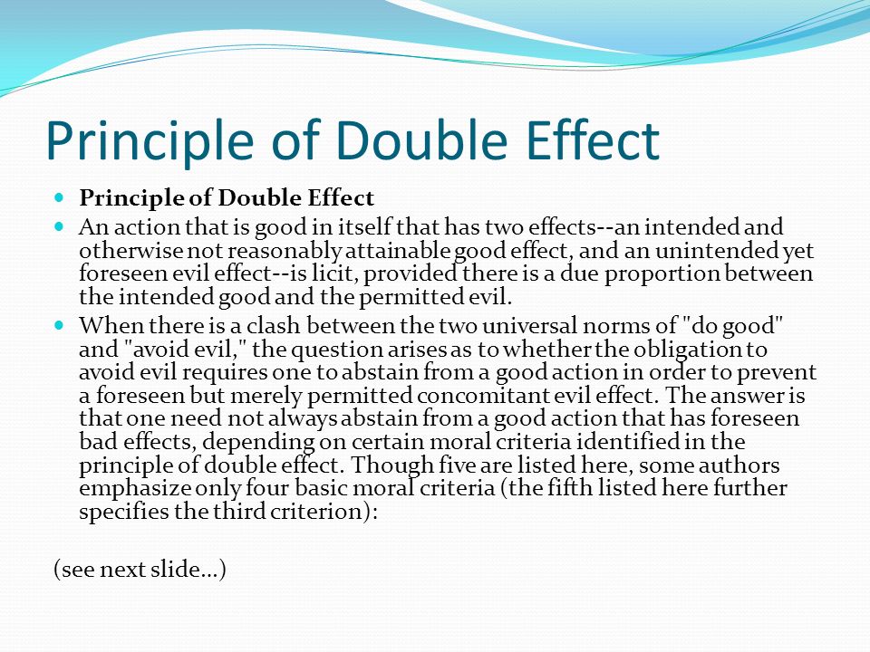 Doctrine of double effect